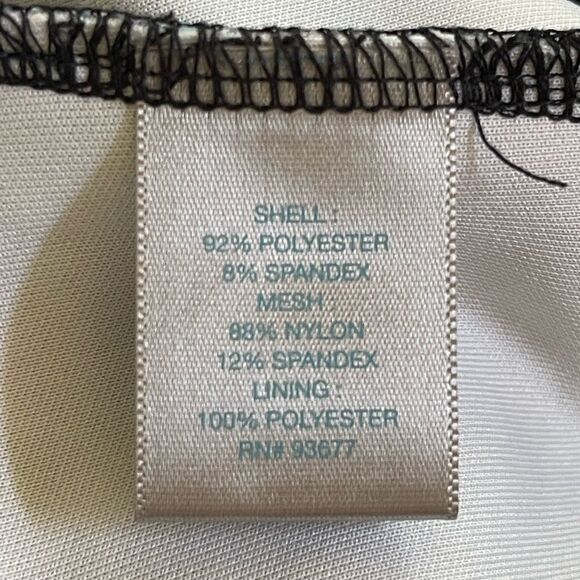 Belle Sky Multicolored Floral Bodycon Dress Black Trim Short Sleeve Women’s S - Picture 4 of 7